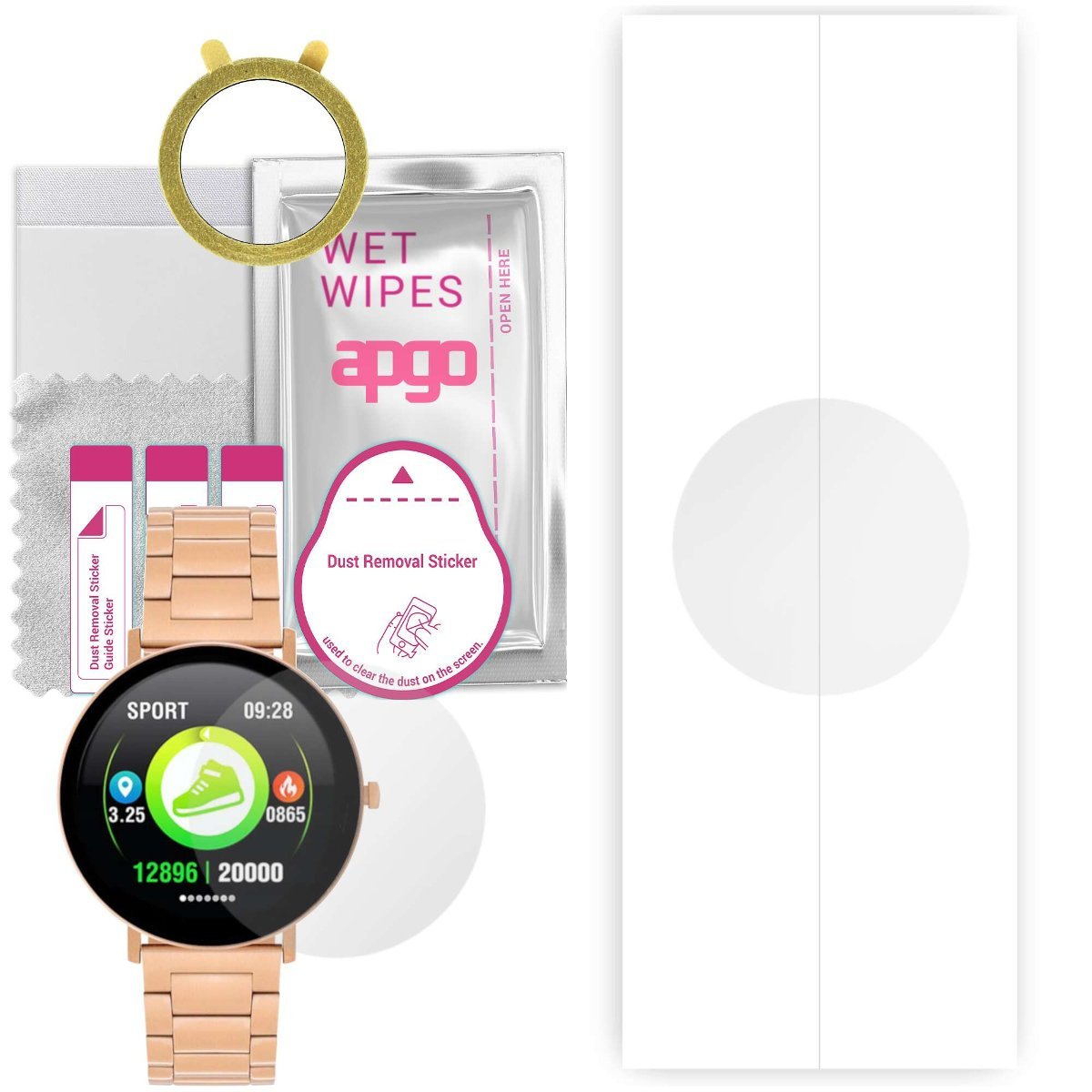 1x Folia hydrożelowa do Kello F25 - apgo Smartwatch Hydrogel Protection Ochrona na ekran smartwatcha