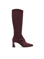 Kozaki damskie - Hispanitas Kozaki HI254329 Bordowy - miniaturka - grafika 1