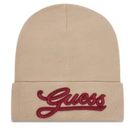 Czapki damskie - Czapka Guess AW5400 POL01 Beżowy - miniaturka - grafika 1