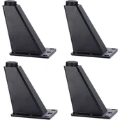 Zawiasy, okucia i inne akcesoria - Nogi meblowe ze stopu aluminium, skośne nóżki do sofy, wysokość 80 mm (czarne, 4 sztuki) - miniaturka - grafika 1