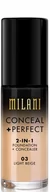 Podkłady do twarzy - MILANI MILANI - CONCEAL + PERFECT - 2-IN-1 FOUNDATION+CONCEALER - Podkład kryjący do twarzy - 03 LIGHT BEIGE MILPDTW-DOTW-02 - miniaturka - grafika 1