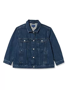 GANT Damska kurtka D2. Oversized Denim, Dark Blue Worn in, XS - Kurtki damskie - miniaturka - grafika 1