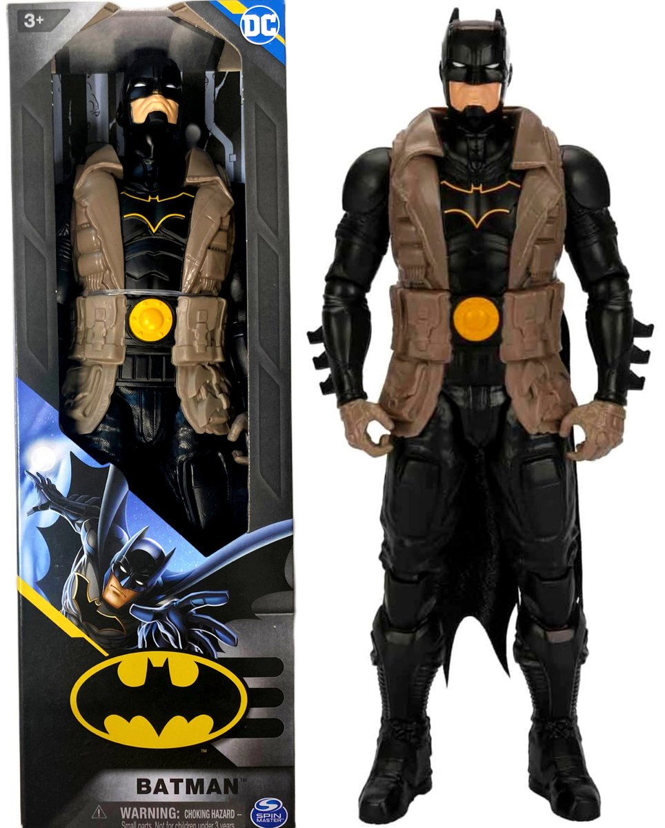 DC Comics Batman duża figurka lalka w brązowym płaszczu 30 cm