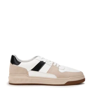 Męskie sneakersy z ekoskóry białe - Półbuty męskie - miniaturka - grafika 1