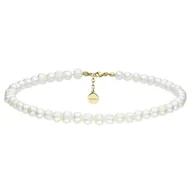 Naszyjniki - Klasyczny choker perły stal szlachetna, pozłacana - Manoki - miniaturka - grafika 1