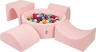 Suche baseny - KiddyMoon KiddyMoon Piankowy plac zabaw PPZP-OK30D-135 z piłeczkami różowy: jasny zielony-żółty-turkus-pomarańcz-ciemny róż-fiolet basen 300/górka/tunel/rampa L/półwałek L Zabawka plac zabaw - miniaturka - grafika 1