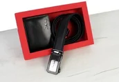 Paski - Elegancki I Stylowy Zestaw Upominkowy Dla Niego Pierre Cardin Portfel Poziomy i pasek z klamrą samozaciskową PC6 - miniaturka - grafika 1