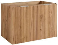 Szafki łazienkowe - Szafka łazienkowa dwudrzwiowa 80 cm dąb craft złoty R9-C85 - miniaturka - grafika 1