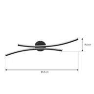 Lampy sufitowe - Lampa sufitowa LED Ravion Lindby, czarny, salon / jadalnia, aluminium, nowoczesny - miniaturka - grafika 1