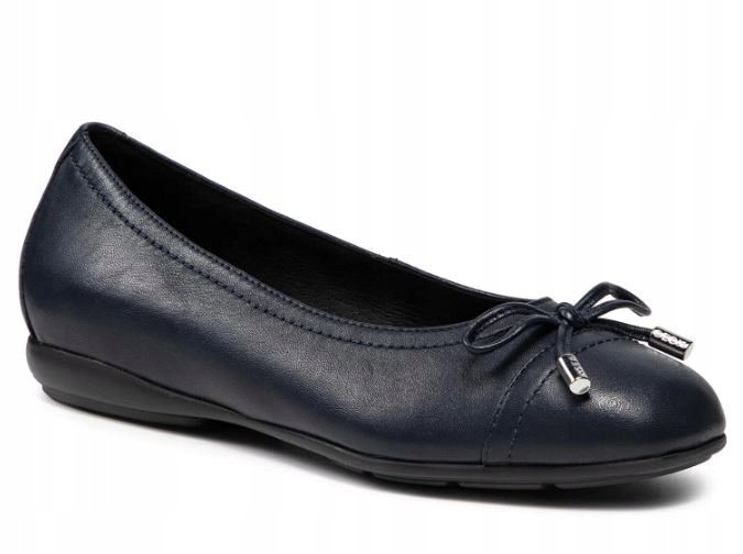 GEOX BALERINY DAMSKIE GRANATOWE SKÓRA 35 ŻPD