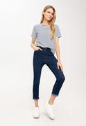 Spodnie damskie - Damskie jeansy z wysokim stanem D-AGNES 2 - Volcano - miniaturka - grafika 1