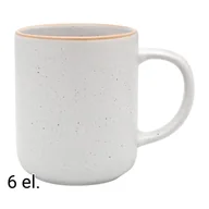 Kubki - Zestaw kubków z kamionki MG Home Artena White, 400 ml, 6 sztuk, białe - miniaturka - grafika 1