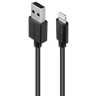 Huby USB - ACME EUROPE Kabel USB 2.0 CB1031 A/M Lightning/M 1m czarny 504424 - miniaturka - grafika 1