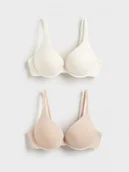 Biustonosze - Reserved - Biustonosz push up 2 pack - złamana biel - miniaturka - grafika 1