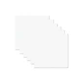 Akcesoria do tablic - Samoprzylepne karteczki suchościeralne elektrostatyczne - zestaw BIAŁE (6 sztuk) wielokrotnego użytku - miniaturka - grafika 1