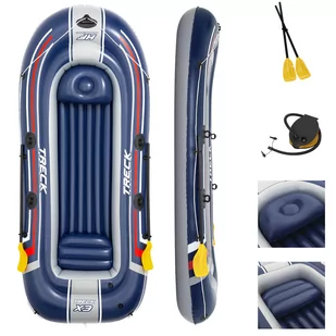 Bestway Dmuchany Ponton 3-4 Osobowy 307cm x 126cm Treck X3 Bestway 61110 LT-10533-0 - Pontony - miniaturka - grafika 1