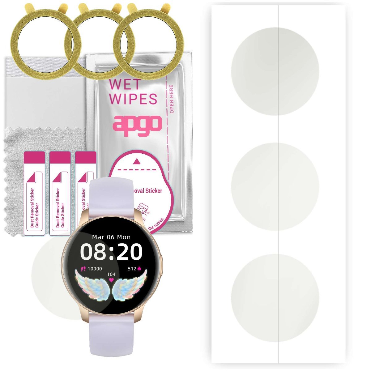 3x Folia hydrożelowa MATOWA do Oro-Med Oro-Active Pro2 - apgo Smartwatch Hydrogel MATTE Protection Ochrona na ekran smartwatcha