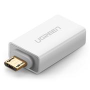 Adaptery i przejściówki - UGREEN Adapter USB do micro USB UGREEN US195, OTG (biały) 30529 - miniaturka - grafika 1