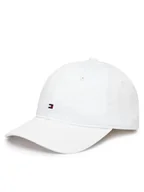 Czapki damskie - Tommy Hilfiger Czapka z daszkiem Th Flag Soft 6 Panel Cap AW0AW17781 Biały - miniaturka - grafika 1