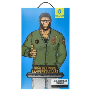 BlueO Mr. Monkey Glass 5D Strong HD Szkło Hartowane 9H Na Cały Ekran do 12 Pro Max (Czarna Ramka) - Szkła hartowane na telefon - miniaturka - grafika 1