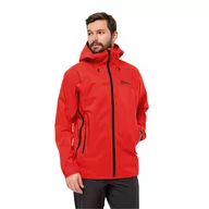 Kurtki męskie - Męska kurtka przeciwdeszczowa Jack Wolfskin CYROX 3L JKT M strong red - S - miniaturka - grafika 1