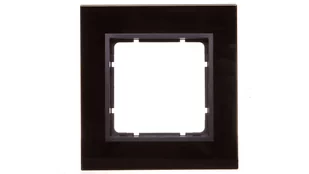Hager polo Berker B7 GLAS Ramka pojedyncza pozioma/ pionowa szklana antracytowa 10116616 10116616 - Klawisze i ramki - miniaturka - grafika 1
