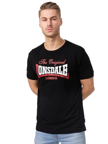 Lonsdale Męski T-shirt Aldingham czarny czarny 5XL