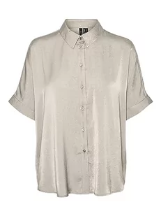 VERO MODA VMKATRINE S/S koszula damska Oversized Shirt WVN NOOS, brzoza, M - Koszule damskie - miniaturka - grafika 1