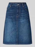 Spódnice - Dopasowany krój spódnica jeansowa z czystej bawełny - miniaturka - grafika 1