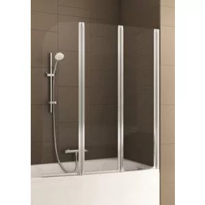 ARMATURA KRAKÓW 170-06956P MODERN 3  PARAWAN 3-ELEMENTOWY CHROM MAT  /  SZKŁO BEZPIECZNE 1205-1215mm / 1400mm - Parawany nawannowe - miniaturka - grafika 1