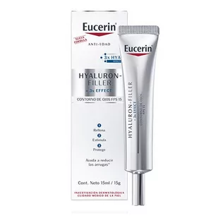 Eucerin Hyaluron-Filler + 3x Effect Eye SPF15 krem przeciwzmarszczkowy do skóry wokół oczu 15ml - Kosmetyki pod oczy - miniaturka - grafika 1