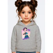 Bluzy dla dziewczynek - BLUZA DZIECIĘCA HUNTRIX ZOEY KPOP 146-152 Z KAPTUREM BAWEŁNIANA JAKOŚĆ - miniaturka - grafika 1