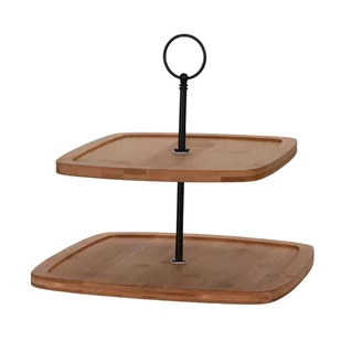 Bambusowa patera na ciasto kwadrat 23 cm - Tace i patery - miniaturka - grafika 1