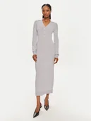 Sukienki - Calvin Klein Sukienka dzianinowa K20K207219 Szary Slim Fit - miniaturka - grafika 1