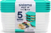 Pojemniki kuchenne - Sistema Pojemniki do przechowywania żywności Nest-It - zestaw 5 sztuk Aqua - miniaturka - grafika 1