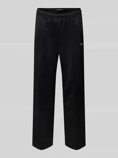 Spodnie sportowe z elastycznym pasem i wyhaftowanym logo - Spodnie męskie Spodnie sportowe z elastycznym pasem i wyhaftowanym logo - Spodnie męskie - miniaturka - grafika 1