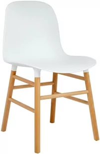 King Home Krzesło IKAR białe polipropylen drewno bukowe DC-1662 - Krzesła - miniaturka - grafika 2