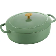 Garnki - Ballarini, Garnek żeliwny owalny 4.5 l, Zielony - miniaturka - grafika 1