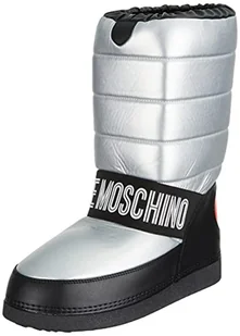 Love Moschino Damskie botki St.tod.skiboot20 Soft Marvel Pu, srebrne/czarne, rozmiar 35 UE - Botki damskie - miniaturka - grafika 1
