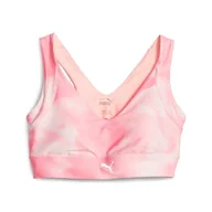 Koszulki i topy damskie - PUMA Damski biustonosz Run High Impact AOP Ultraform Bielizna Top - miniaturka - grafika 1