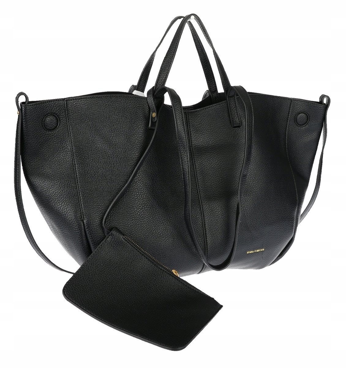 Torebka damska shopperka łódka pojemna na ramię duża torba RS5019 Czarna