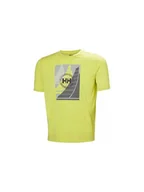 Koszulki męskie - Koszulka HELLY HANSEN HP RACE GRAPHIC T-SH żółty L - miniaturka - grafika 1