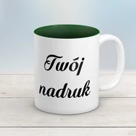 Kubki - Kubek CLASSIC z zielonym wnętrzem z Twoim nadrukiem - miniaturka - grafika 1