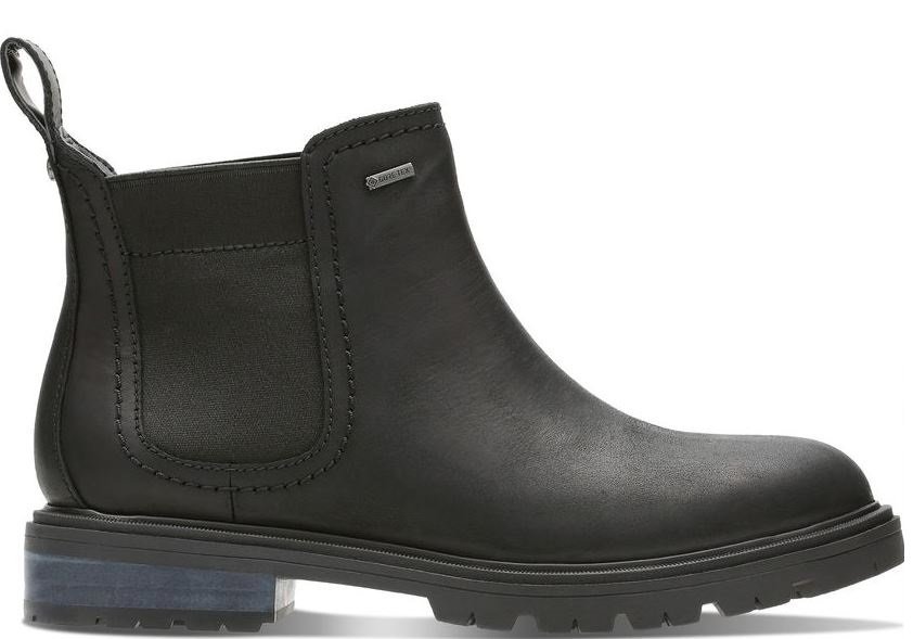 Clarks, Botki damskie, Doxbury Jazz GTX, czarny, rozmiar 36