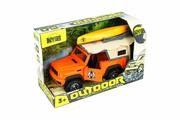 Samochody i pojazdy dla dzieci - Dromader Pojazd Jeep na baterie z kajakiem w pudełku GXP-794876 - miniaturka - grafika 1