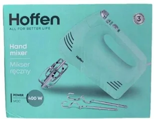 Mikser ręczny Hoffen 400W miętowy wymienne końcówki, regulacja prędkości - Miksery - miniaturka - grafika 1