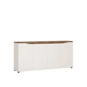 Komody - Komoda TOLK04 Toledo Meble Wójcik Biały, Dąb Stirling Jasny, Biel Alpejska, Dąb Strirling - miniaturka - grafika 1