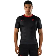 Kimona, stroje i obuwie - Venum x Roger Gracie Signature Rashguard Krótki Rękaw Short Sleeve Black/Red - miniaturka - grafika 1
