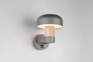 Lampy ogrodowe - Fraser kinkiet zewnętrzny z czujnikiem ruchu 1xE27 szary/jasne drewno 262569135 - miniaturka - grafika 1