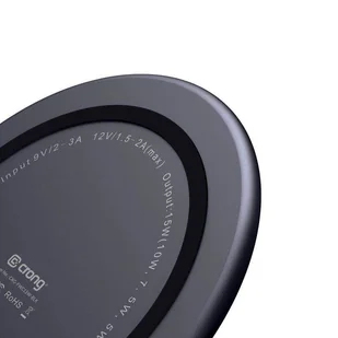 Crong Fast Wireless Charger - Bezprzewodowa ładowarka indukcyjna Qi 15W (Shadow Black) - Ładowarki do telefonów - miniaturka - grafika 8